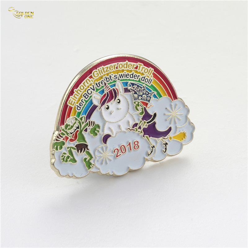 Hot Sale Product Fashion Carnival Brooches Pin Gold Plated Personalizado Zinc Alloy Metal Karnevalspins