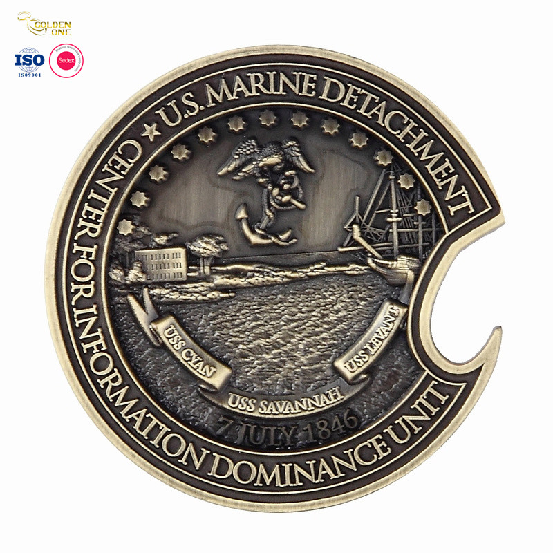 Custom 3D Logo Gold Plated Us Navy Military Metal Collectible Souvenir Challenge Coin for Souvenir Gift