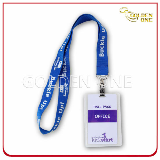 Customized Cord Printed Polyester ID Badge Holder