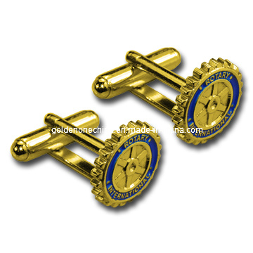 Personalized Metal Embossed Gold Plated Custom Cufflink