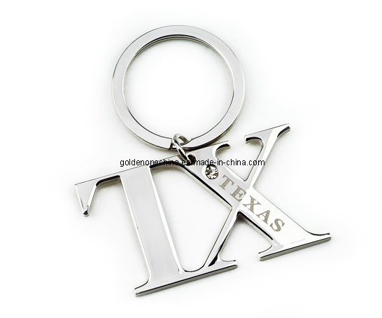 Customized Star Shape Engraved Metal Keychain