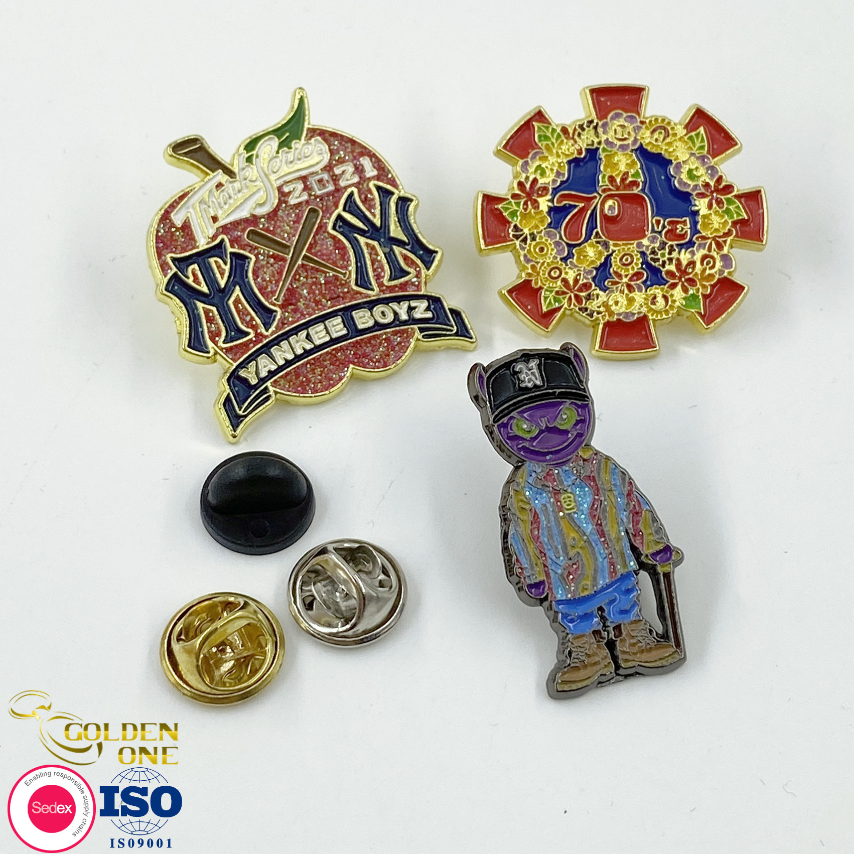 Hot Sale Custom Freemason Style Metal Stamping Die Printed Badge Flag Enamel Masonic Lapel Pins For Souvenir