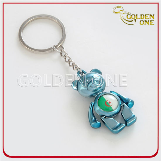 Colorful Custom Bear Metal Keychain