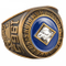 Customized Gold Plated Metal Souvenir Championship Ring with Bling