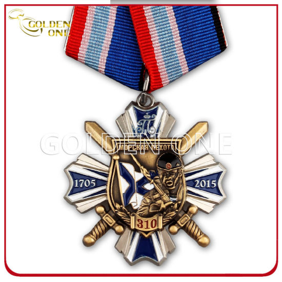 Custom Design Engraved Antique Brass Finish Metal Medallion