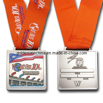 Custom Engraved Chrome Plated Souvenir Medal