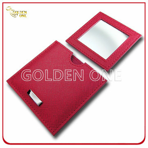 Promotion Gift Single Side PU Leather Pocket Mirror