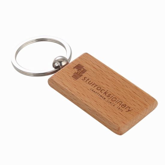 Promotion Gift Fancy Design Heart Shape Wooden Keyring