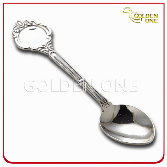 High Quality Engrave Nickel Plated Metal Souvenir Spoon