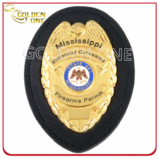 Custom Copper Stamped Gold Finish Military Emblem