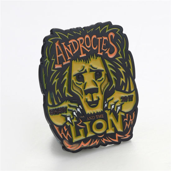 High Quality 3D Engraved Gold Plated Metal Lapel Pin