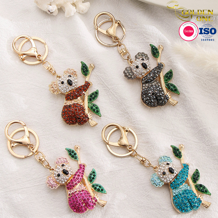 Cute Lucky 12 Zodiac Mouse Key Chain Crystal Enamel Handbag Mice Keyring Charm Rat Cat Animal Jewelry Gift Custom Metal Keychain