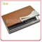 Stainless Steel Cover Pink Leather Business Name Card Case