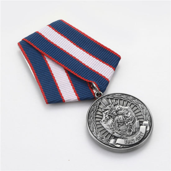 Custom Shape 3D Engraved Antique Brass Metal Sports Medal