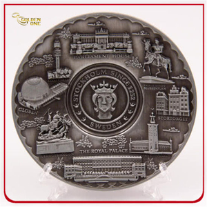 Custom High 3D Antique Silver Metal Plate