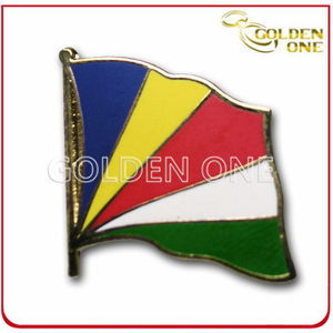 Customized Die Casting Soft Enamel Colorful Flag Pin Badge