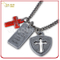 Stylish Silver Plated Zinc Alloy Dog Tag with Glitter Finish