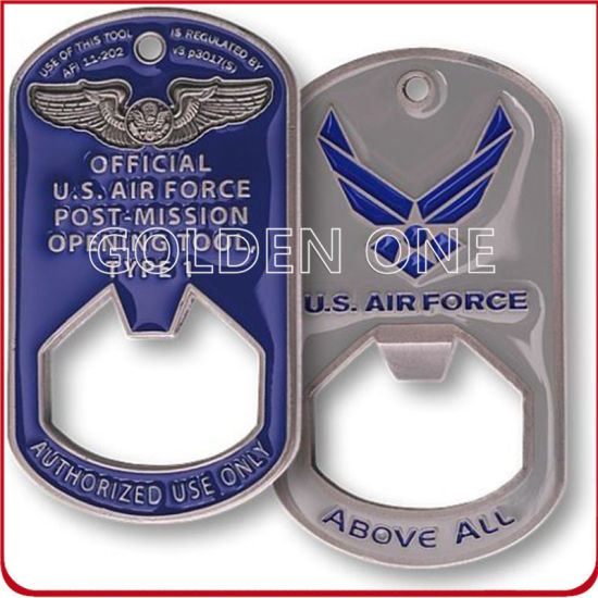 Custom U. S Air Force Military Metal Bottle Opener Coin