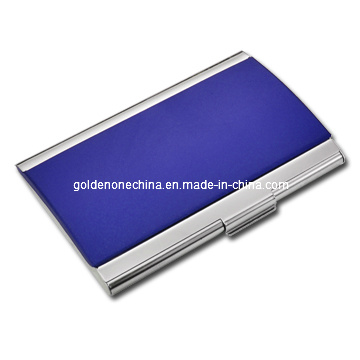 Promotion Gift Black Genuine Leather Name Card Holder