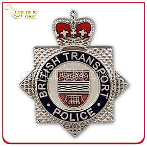 New Style Engraved Soft Enamel Nickel Plated Police Badge