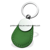 Promotion Double Ring Design Genuine Leather Key Chain