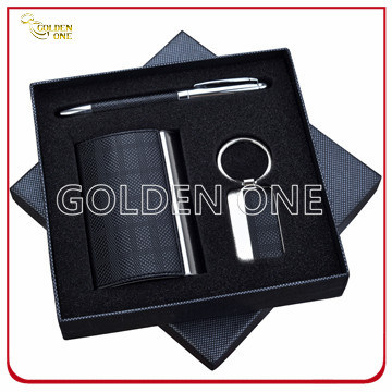 Promotional Metal Key Chain and Card Holder Gift Set