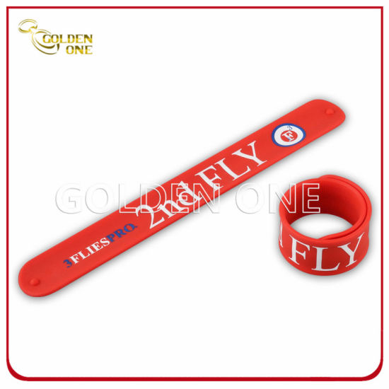 Factory Price Different Cartoon Pattern Silicone Snap Wristband
