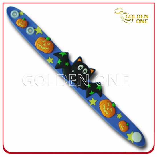 Factory Price Different Cartoon Pattern Silicone Snap Wristband