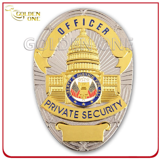 Custom Two Tone Finish Military U. S Government Metal Badge