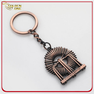 Promotional Gift 3D Engraved Anqitue Metal Keychain