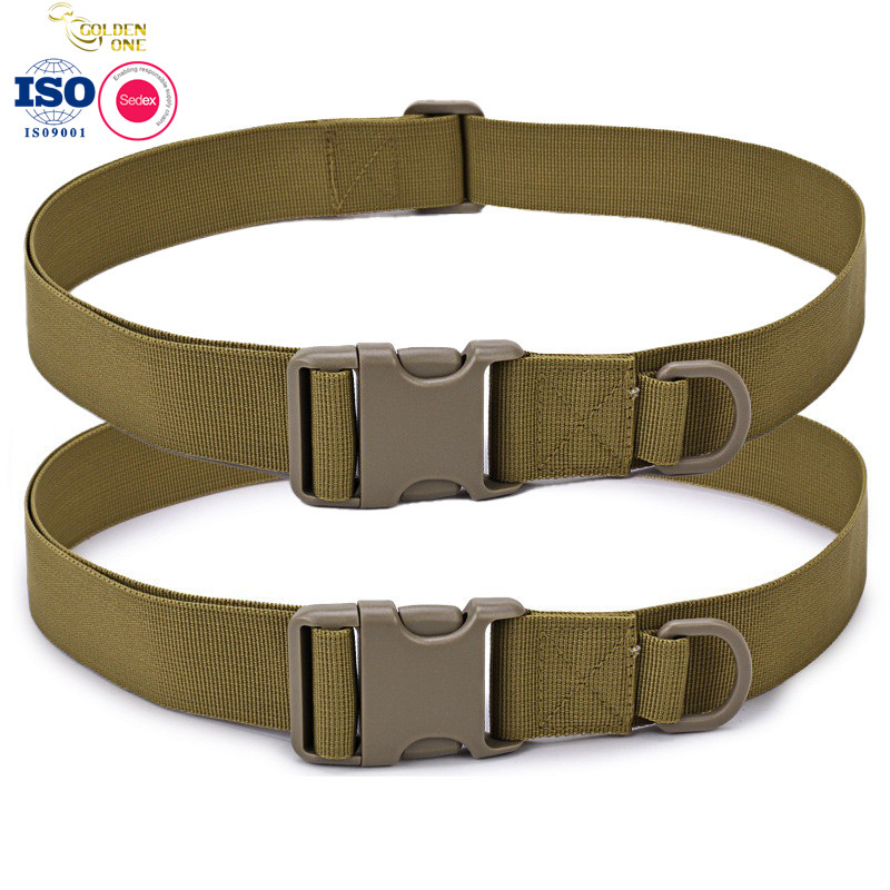 Outdoor sports belt climbing nylon plastic buckle canvas belt one second open tactical belt men's belt men's belt