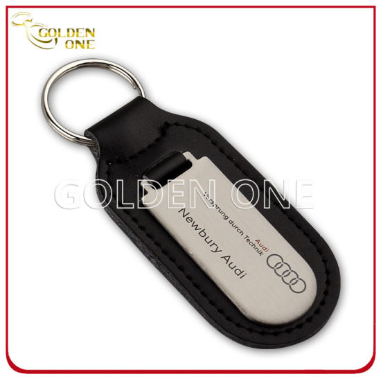 Custom Debossed Soft Enamel Logo Leather Key Holder