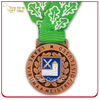 Customized 3D Gold Plated Medallion with Printed Lanyard