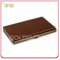 Luxury Design Crocodile Pattern Leather Card Case with Metal Frame