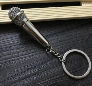 Hot Sell Metal Microphone Key Ring for Promotion Gift