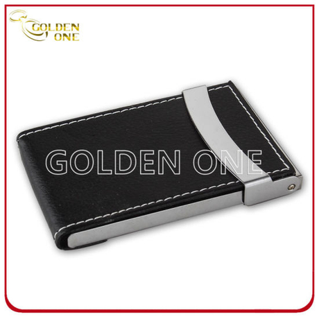 Promotion Gift Black Genuine Leather Name Card Case