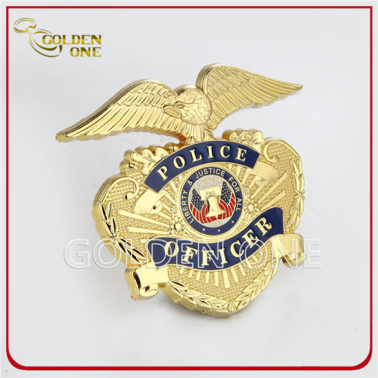 Gold Plated Police Badges Army Badges with High Quality