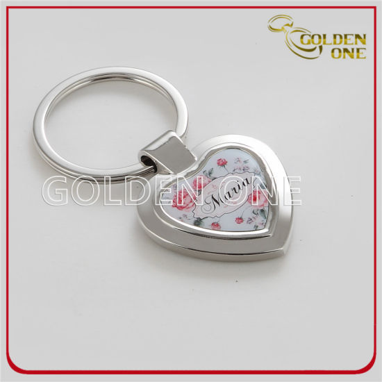 Quality Polished Heart Shape Soft Enamel Metal Keychain