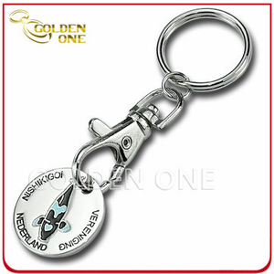 Promotion Gift Iron Stamped Trolley Coin Key Holder