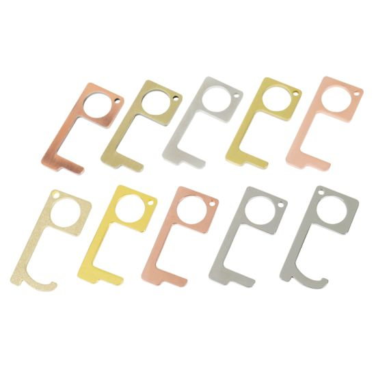 Promotion Gift Touchless Germ Anti Virus Protection No Touch Door Opener Metal Key Holder