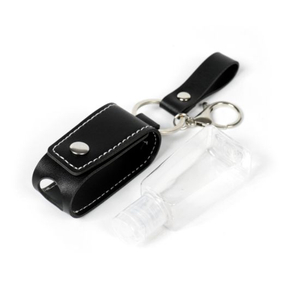 Hot-Sell Factory Custom Blank Leather Hand Sanitizer Holder Keychain
