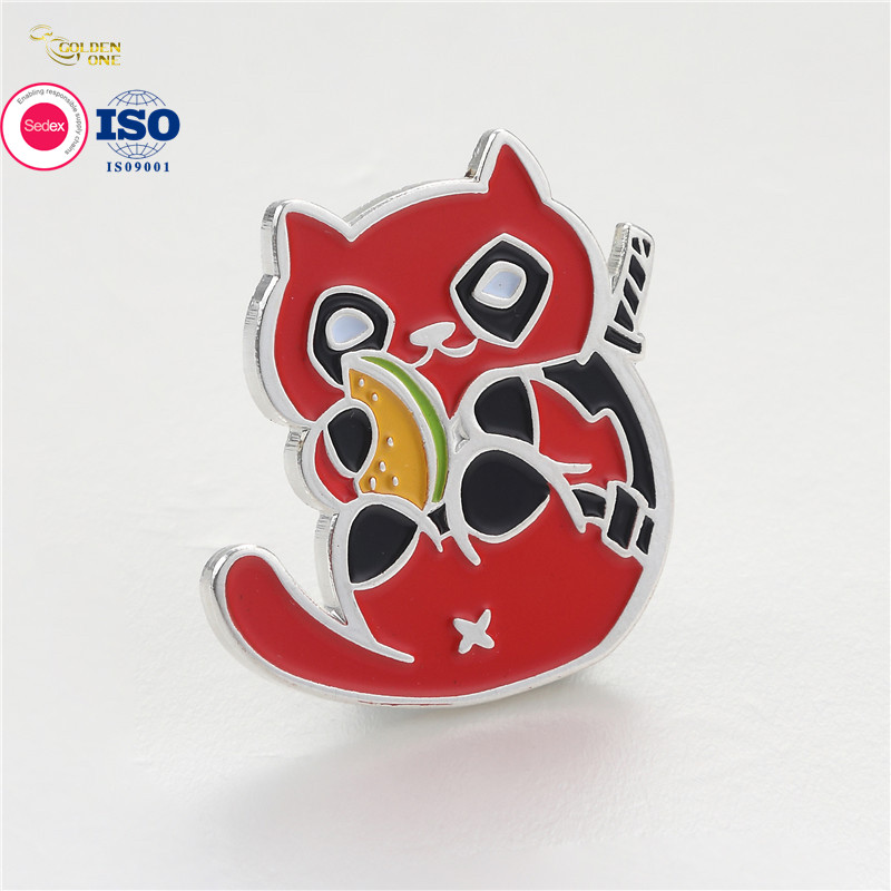 High Quality Custom Lion Clubs Pins Glitter Soft Enamel Zinc Alloy Badge Anime Metal Lapel Pins with Backing Card