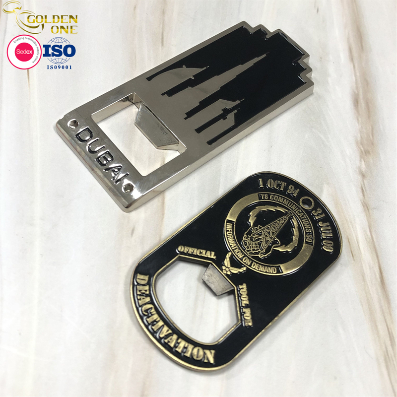 Hot Sale Custom Shape Soft Enamel Printing Bottle Opener Wedding Gift Metal Zinc Alloy Beer Bottle Openers
