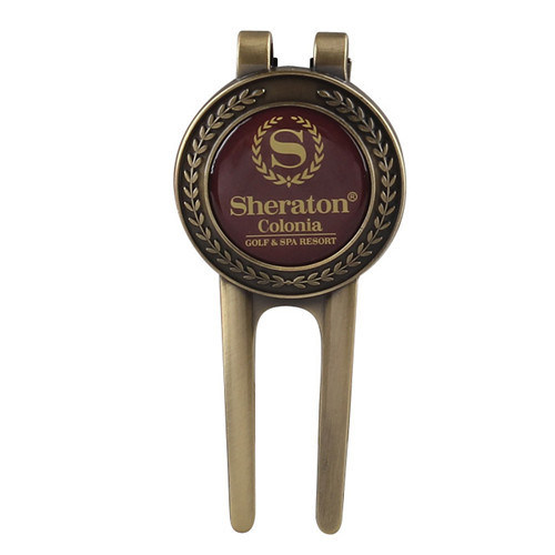 Customized Gold Plated Metal Golf Divot Tool Accessory
