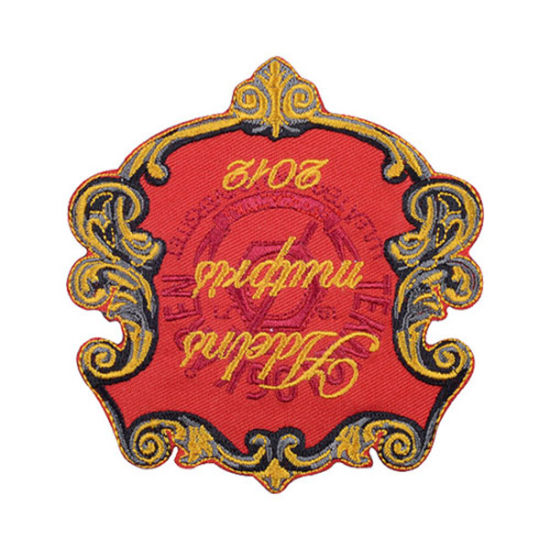 Customized Shield Shape Embossed Logo Soft PVC Patch