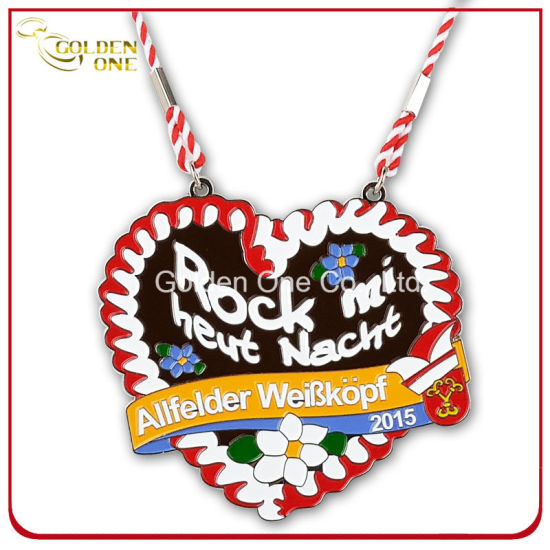 Custom Die Casting Carnival Festival Heart Shape Metal Medal