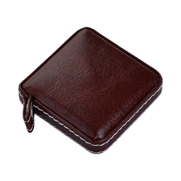 Promotion Gift Retractable PU Leather Square Measure Tape
