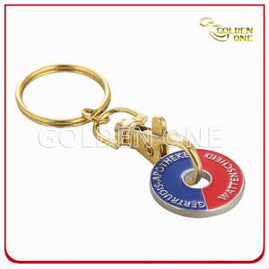 Metal Key Chain Trolley Token for Business Gift