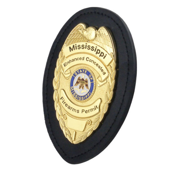 Custom 3D Army Emblem Genuine Leather Badge Holder
