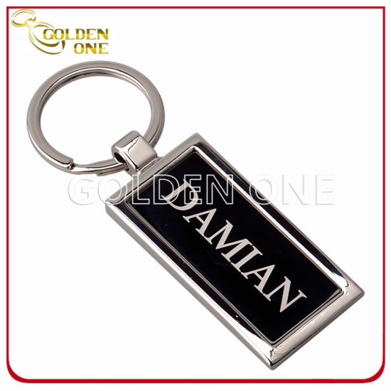 Factory Wholesale Custom Engraving Nickel Finish Metal Keyring